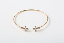 Load image into Gallery viewer, CROSSES ROSE GOLD BRACELET WOMAN
