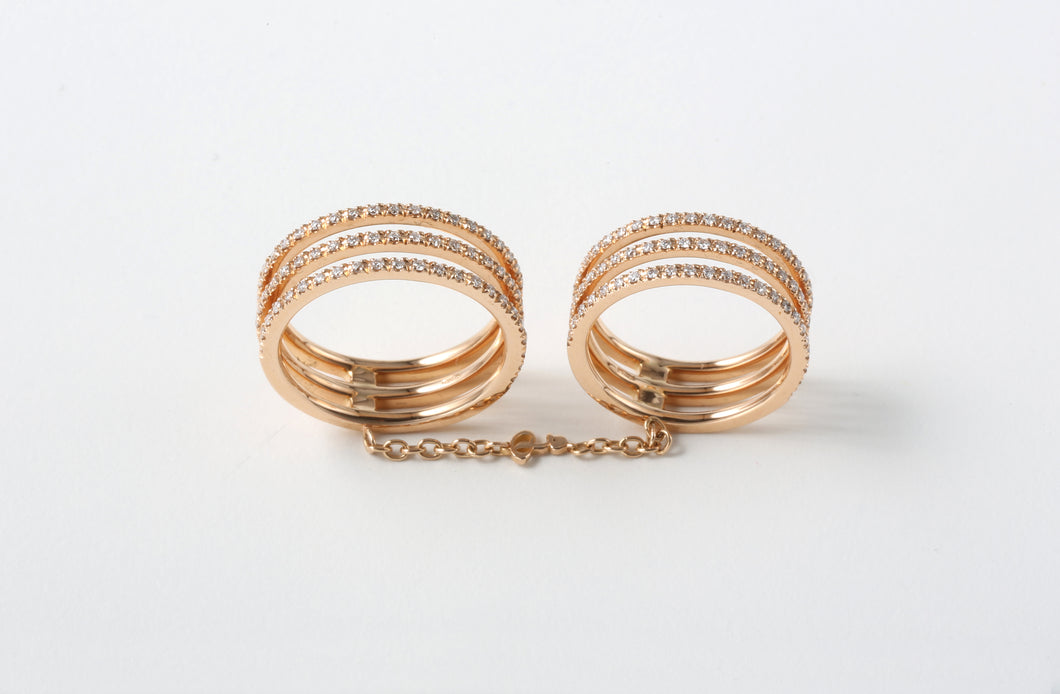 DOUBLE RING ROSE GOLD